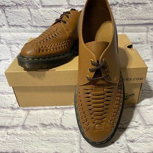 NEW Doc DR MARTENS Air Wair Brown Tan Dress OXFORDS Loafers Mens 10 Retail $140